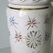 Vintage Pink Jar, Atomic Design Jar with Ruffle Lid, Ginger Jar