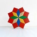 vintage trivet geometric star shaped wooden trivet made in west germany STAR COLOR II