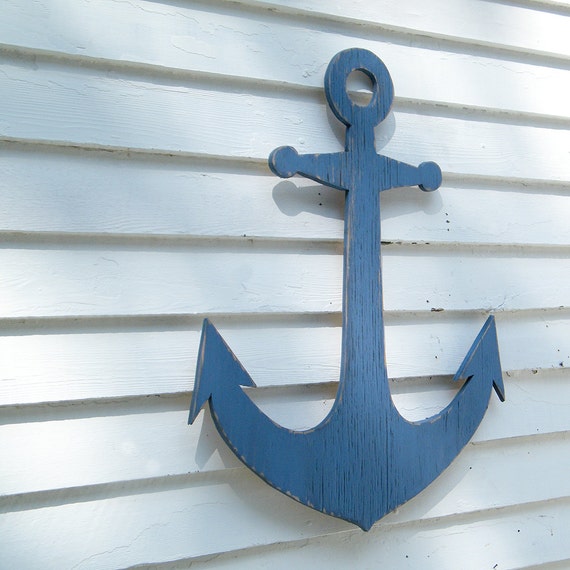 Wooden Anchor Beach Anchor Wall Decor Beach House Decor