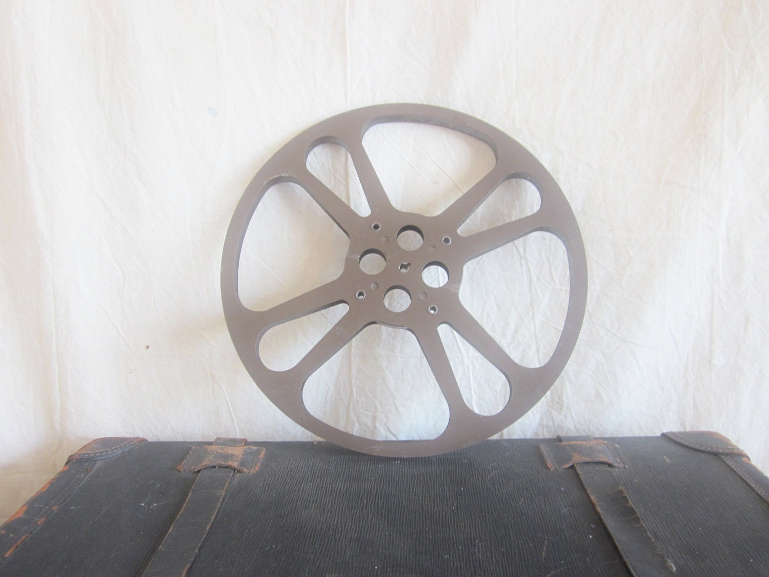 Vintage Metal Film Reel Large Industrial Movie Theatre Decor