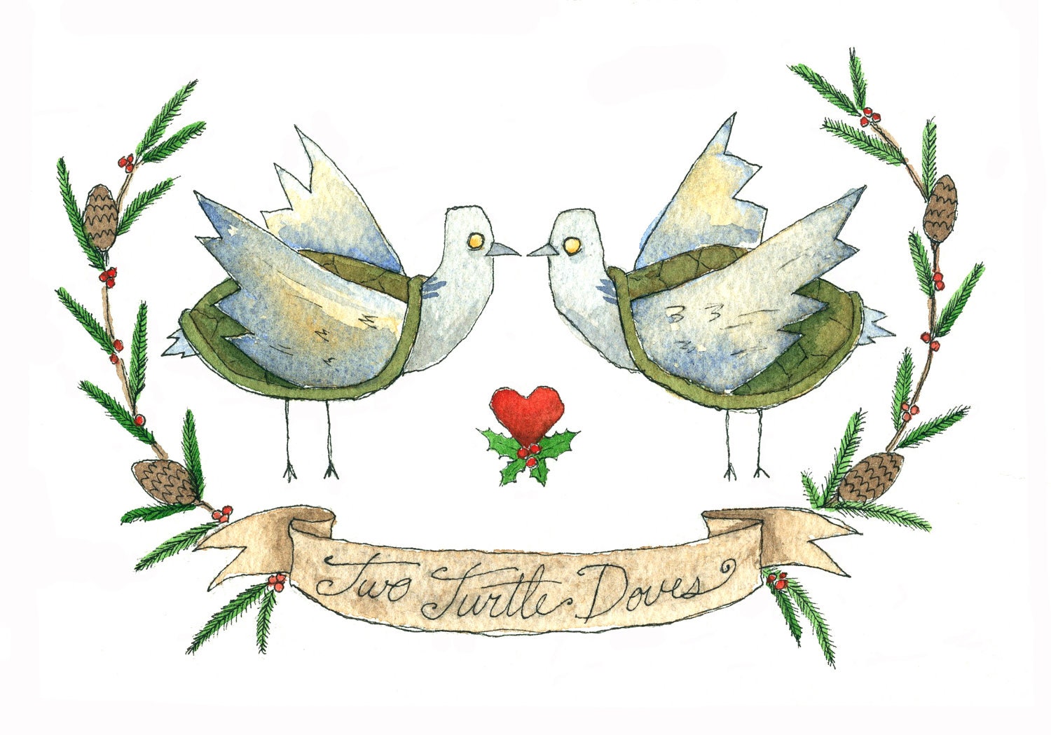 free clipart two turtle doves - photo #42
