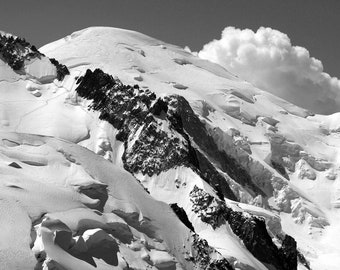 Limited edition - Mont Blanc peak (4,810 m / 15,781 ft) viewed from Aiguille du Midi