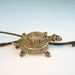 Alice Caviness Sterling Vermeil Turtle Pin Gold Filigree Figural 1960s Jewelry