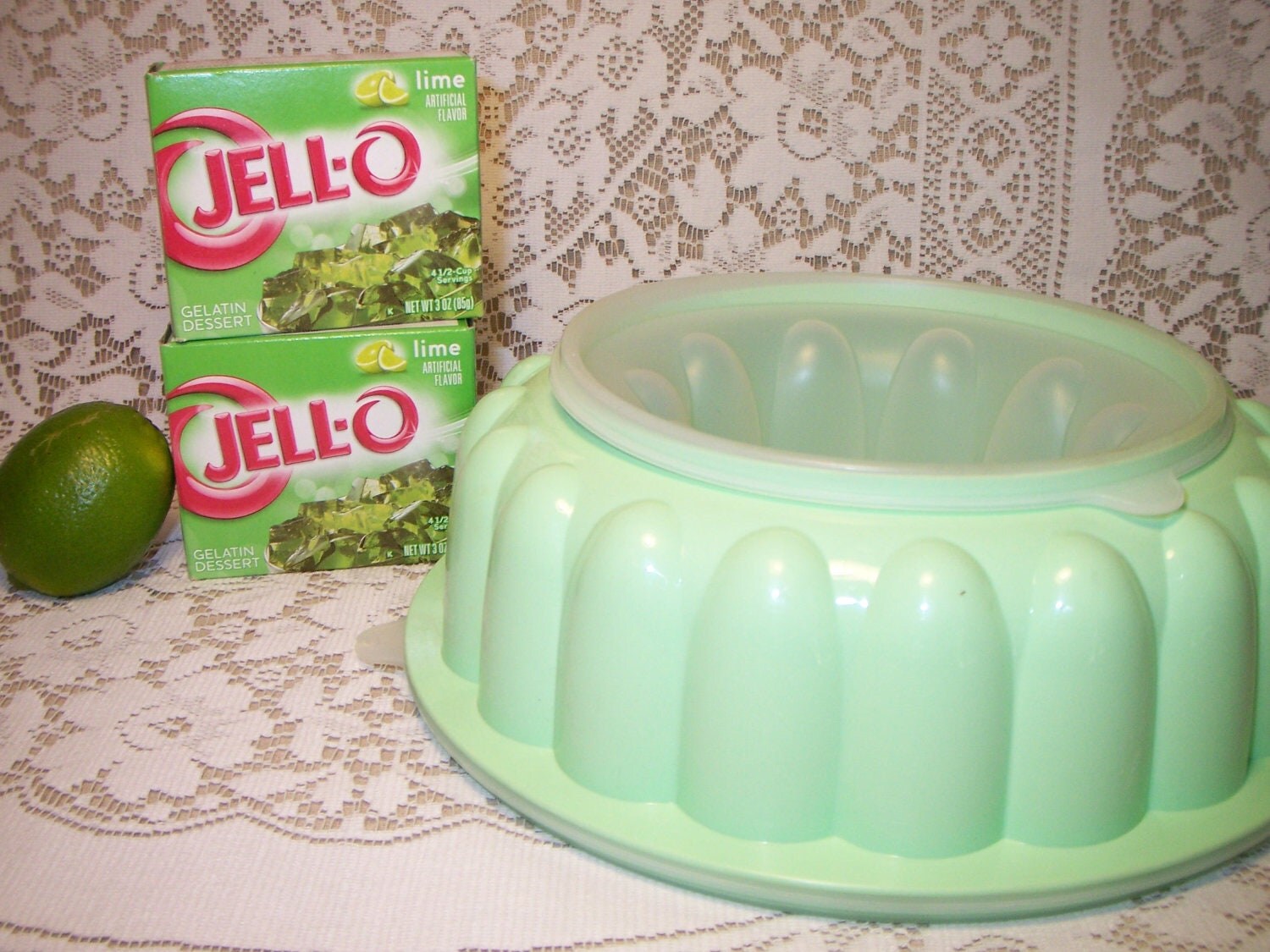 Vintage Tupperware Jello mold large mint green by ...