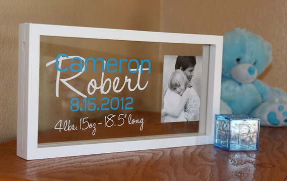 Items similar to Custom Personalized Baby Name and Stats Frame on Etsy