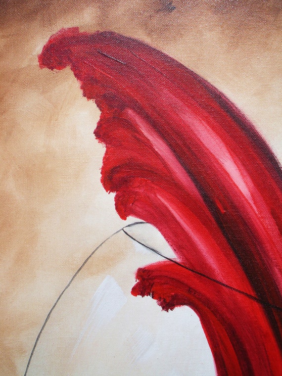 Red Wine Painting Abstract Painting Bar Painting Original