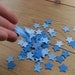 Confetti, 100 Blue Paper Stars, Double Sided Card Stock. Table Scatter, Party Decor, Stars, Scatter, Shades of Blue, Baby Boy, Baby Shower.