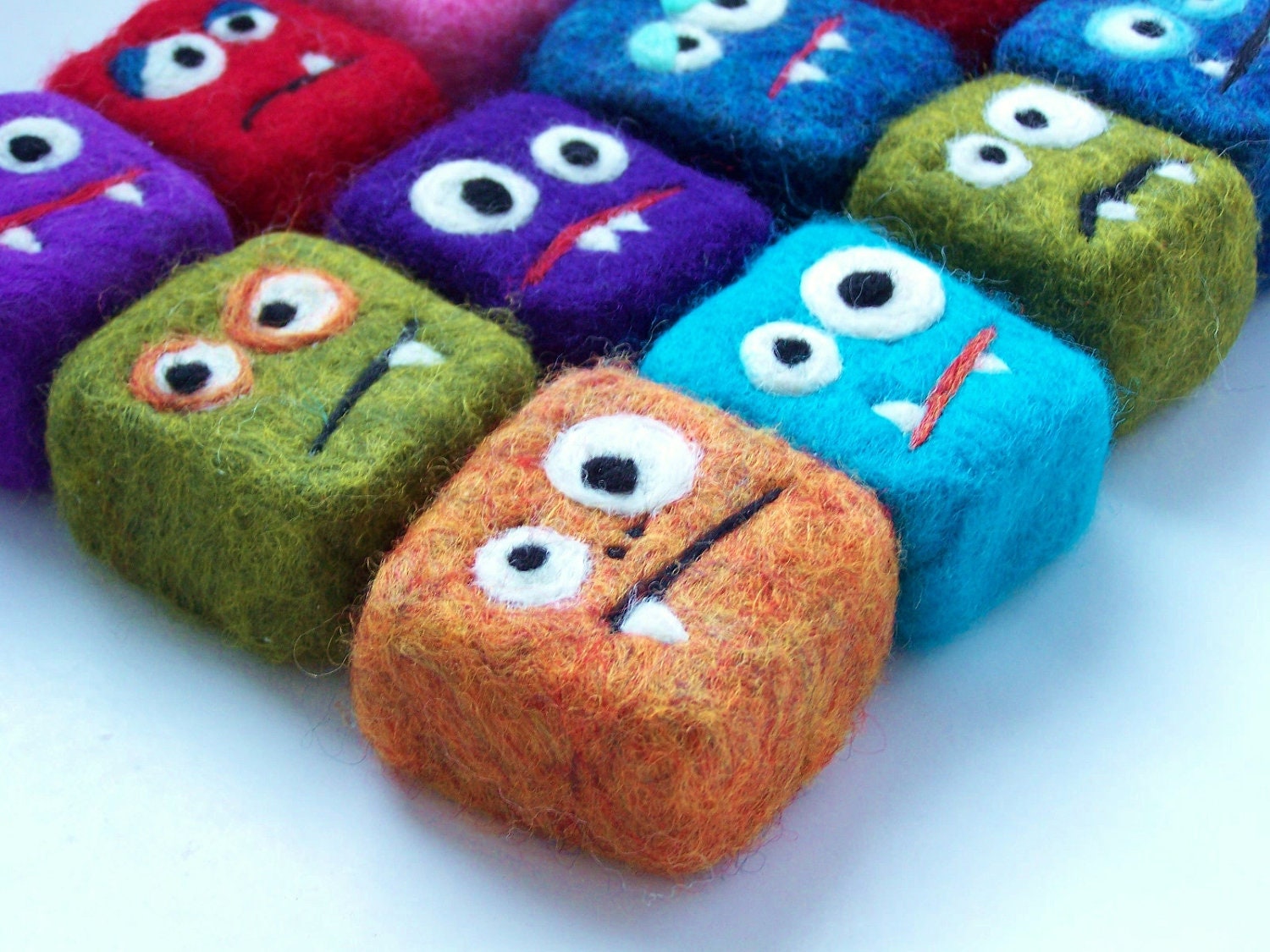 Felted Soap Mini Monster Wholesale 12 Random Monsters