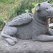 cement pitbull statue