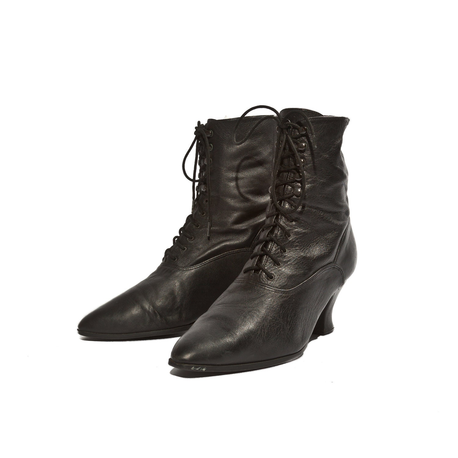Women's Lace Up Ankle Granny Boots with Tall Heels in by ShopNDG