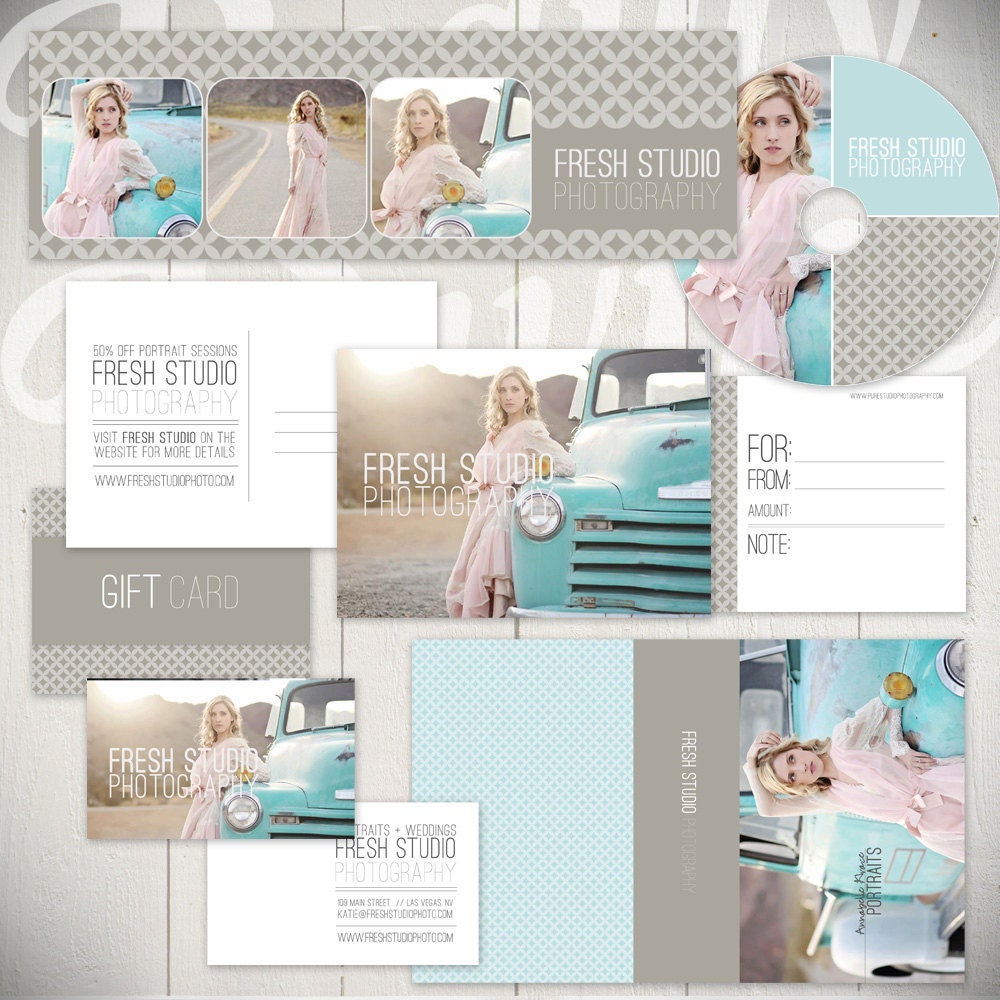 Photography Marketing Templates: Fresh Studio Marketing Set