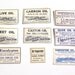 Antique Medicine Apothecary Pharmacy Labels (No.6) from 1890s (Set of 9 labels) - Paper Crafts, Altered Art, Halloween Decor and more