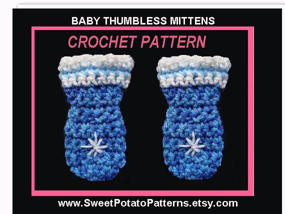 pattern crochet read how to abbreviations SPP53 to Mittens Thumbless newborn Pattern Crochet 12  Baby Easy