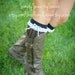 Bold & Black Open knit leg warmers with lace knit trim and a bow- legwarmers