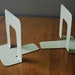Vintage Pair of Tan - Mid Century - Industrial - Metal Bookends
