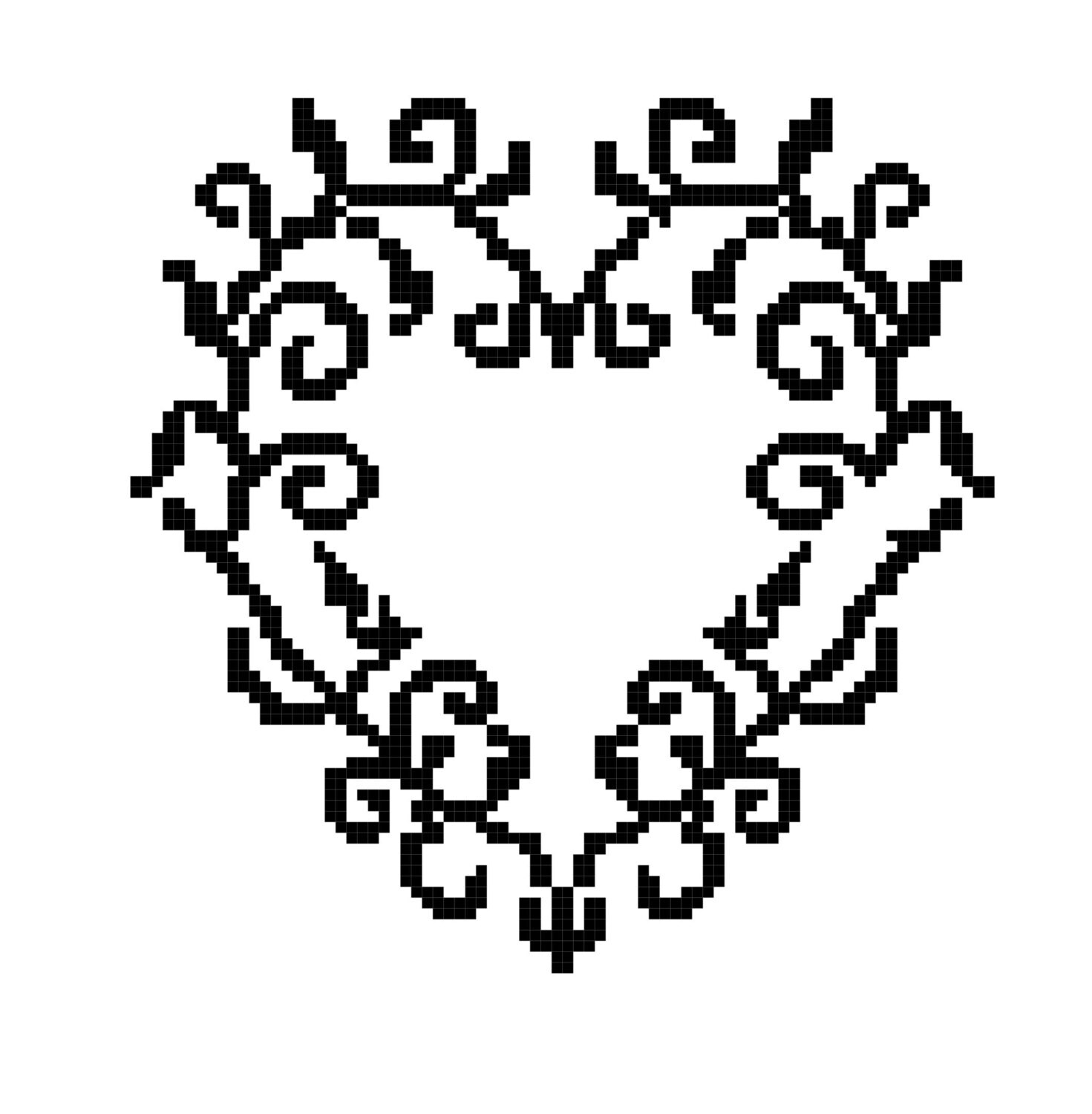 Heart Frame 1 Cross Stitch Pattern