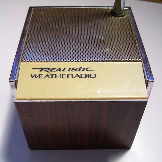 Realistic Square Cube WEATHER RADIO 1970s Radio by PurpleJuniper