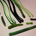 Green Glass Kiln Formed Mosaic Flower Stems 18 Pieces (P151)