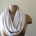 IVORY Sweater Scarf - Ribbed Knit Infinity Scarf - Handmade Circle Scarf - Earthy Loop Scarf