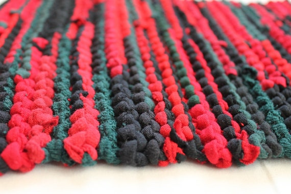 Bright Christmas Trivet Red Green Black Rustic by HandiworkinGirls