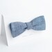 Blue houndstooth bow tie - double sided