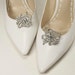 crystal bridal shoe clips, wedding shoe clips, shoe jewelry, rhinestone shoe embellishments, bridal shoes - LAURA