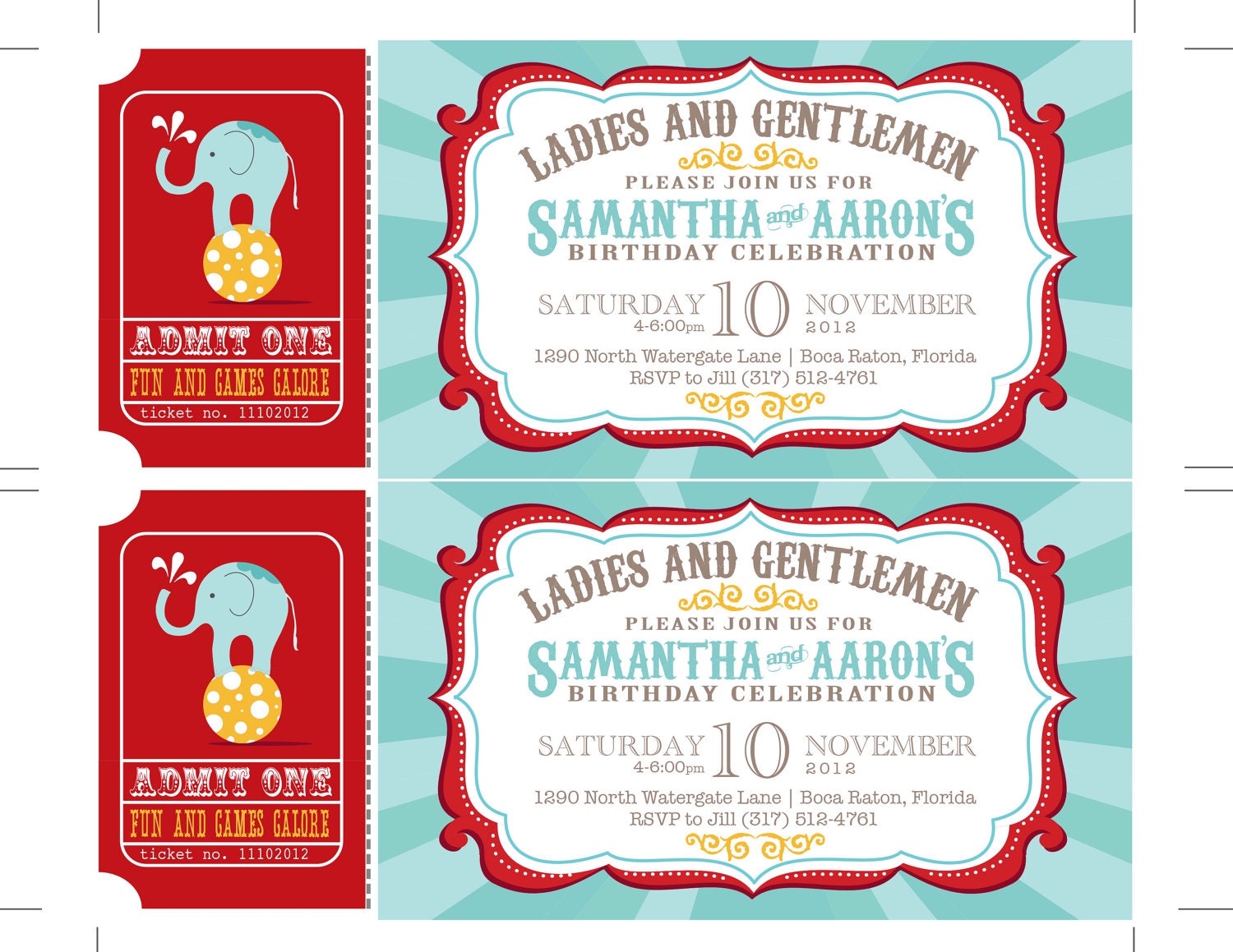 Printable Circus Invitations 10