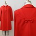 RESERVED 1960s coat / 60s rain coat / red swing coat / BOW BACK red coat / xs s
