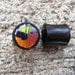 7/16" Real Moth Wing Plugs - Sunset Moth bottom wing