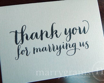 Wedding Card to Your Officiant - Thank You for Marrying Us - Reverend, Priest, Deacon, Rabbi Note Card CS02