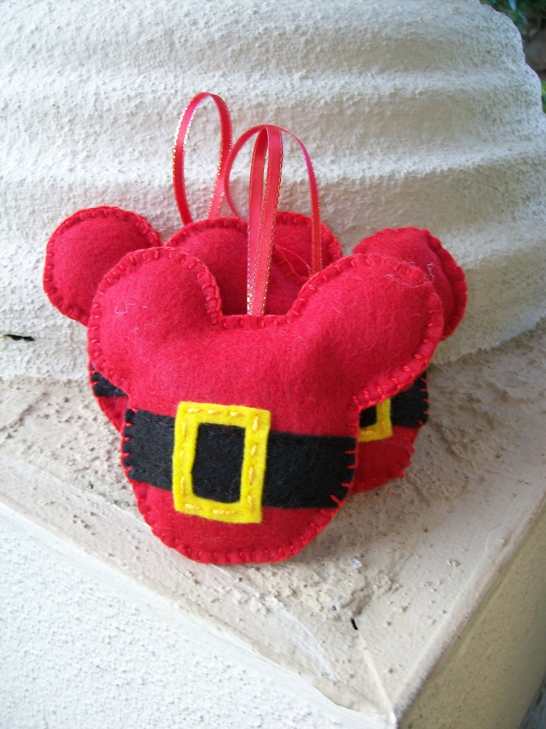 Mickey mouse felt ornament set of 3 by BellisimaSofia on Etsy