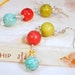 SALE. Magnesite Earrings. Gum Ball Wire Wrap Dangle Pierced Earrings, OOAK Handmade Earrings. CKDesigns.US