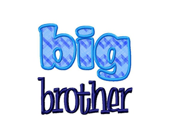 Big Brother Applique Machine Embroidery Design 2 Sizes 7355