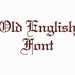 old english font letters for embroidery