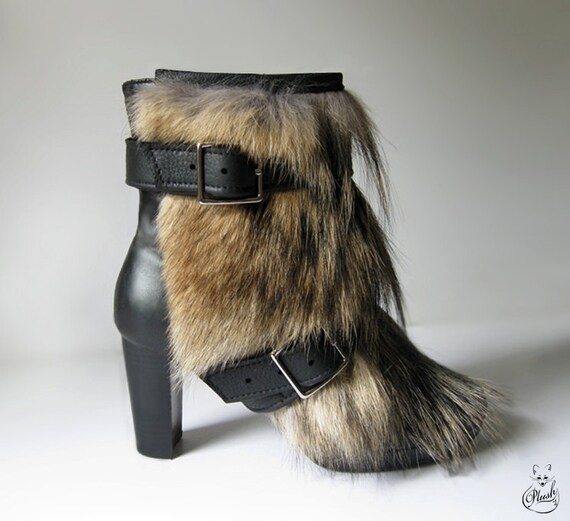 Items similar to Recycled Fur Boot Covers on Etsy