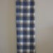 Vintage Plaid Acrylic Throw Stadium Picnic Blanket 42" x 56" Tan, White and Blue