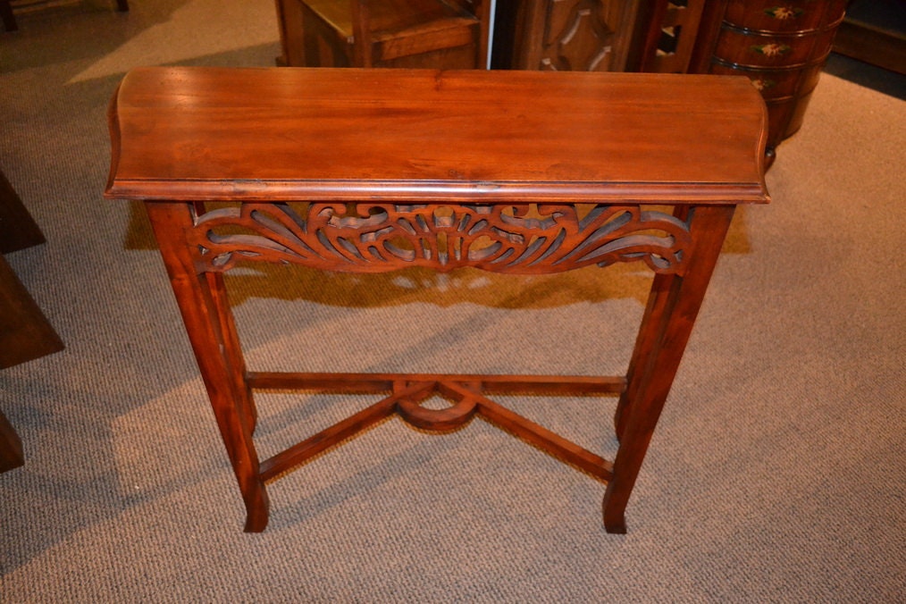 Mahogany Victorian Console Table / Entry Table by OakParkAntiques