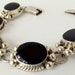 Vintage Taxco Mexican Silver Onyx Bracelet
