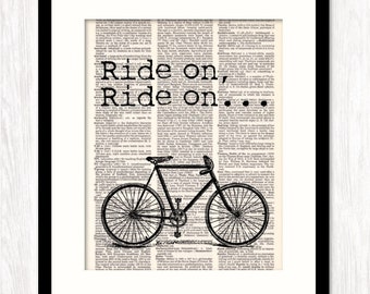 Life is a BEAUTIFUL RIDE Bicycle Art Print by WillowAndOlive