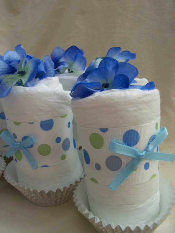 decoration shower basket baby gift Diaper the Baby shower cupcakes, Boy decoration or baby perfect