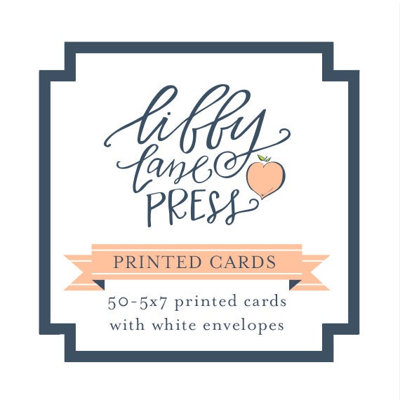 PROFESSIONAL PRINTING for 50 flat cards, 5x7 - Premium Finish Il_570xn