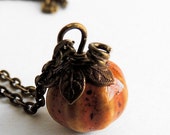 Pumpkin Necklace - Fall Necklace - Fall Jewelry - Autumn Necklace - Pumpkin Jewelry - Pumpkin Pendant - Harvest Jewelry