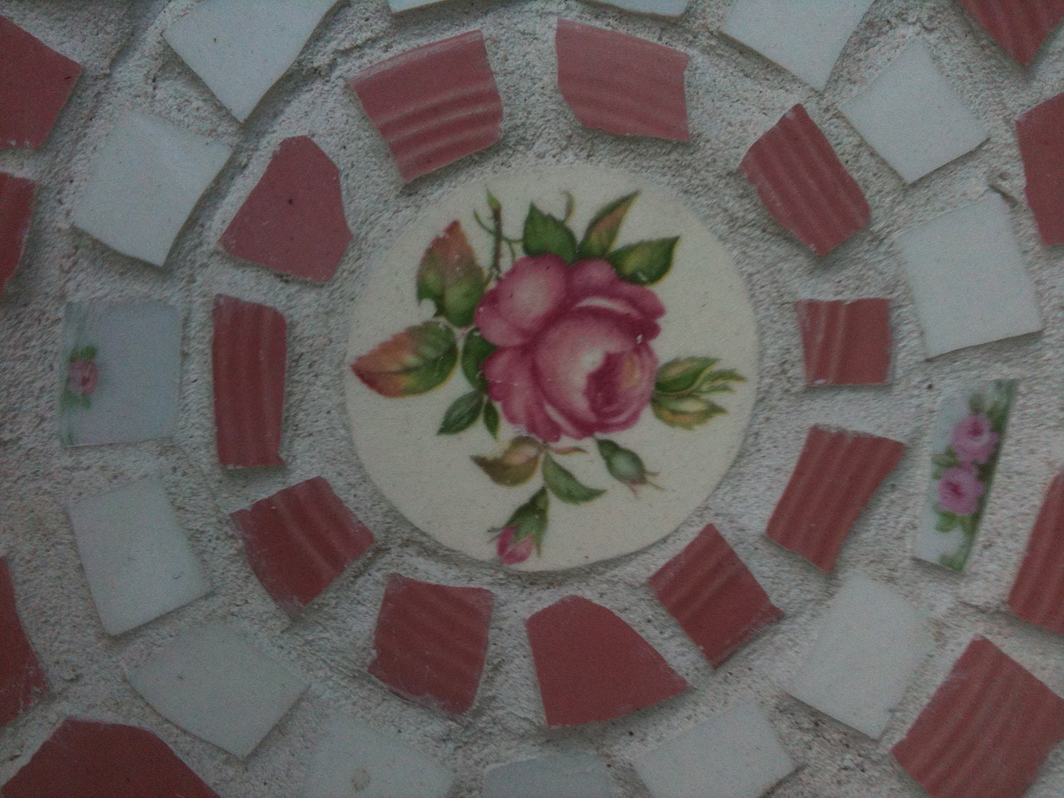 STEPPING STONE Pink Rose Shabby Chic Stepping Stone For Your