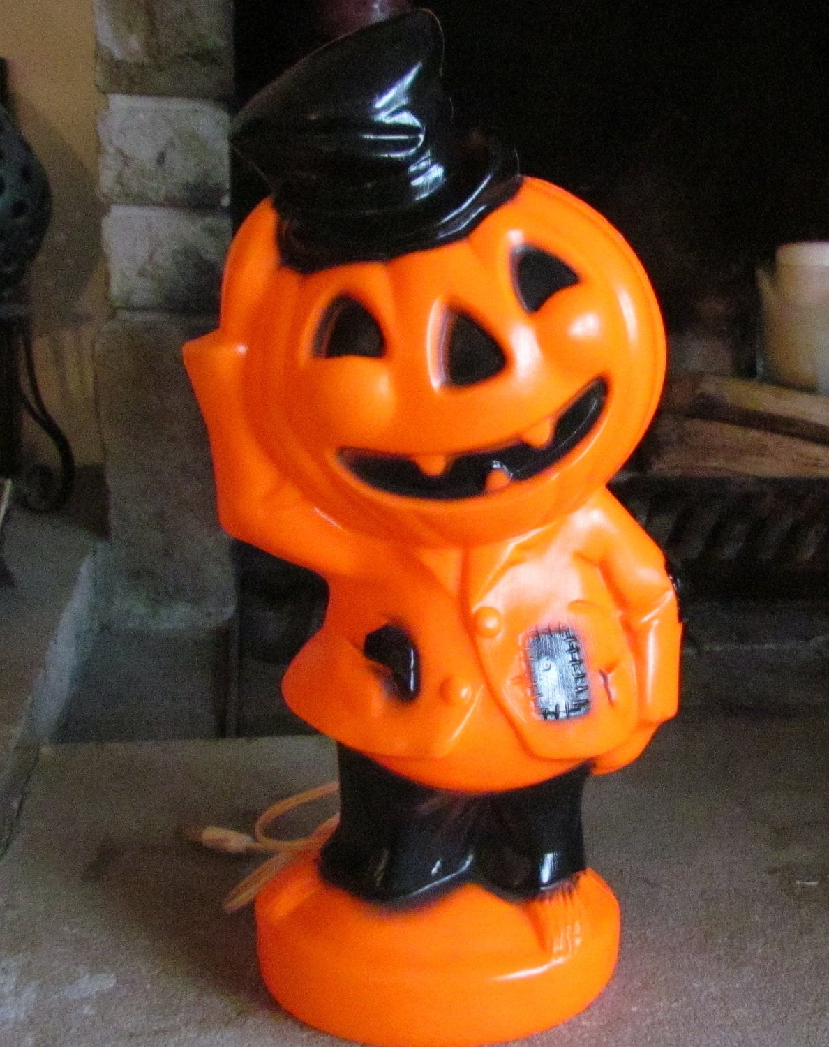 Vintage 1969 Empire Halloween Light Up Pumpkin Decoration