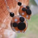 Mango Polka Dot Minnie Mouse Icon Mickey Lampwork Glass Beads Earrings Jewelry Sterling Disney Mickey