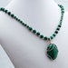 Malachite & Sterling Pendant Necklace