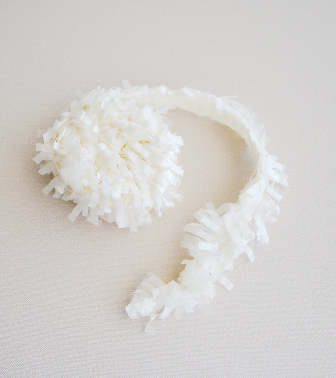 cream tissue festooning ribbon 25 feet