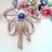 Art Deco Brooch - Pave Rhinestone Bow - 1930s