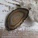 RIO / Raw Silver Plated AGATE Slice Geode Pendant Layering Necklace Long, Brown Swirl - Natural, Bohemian, Rock, Glam, Spring, Summer, Gift