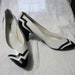 Vintage Ladies Spectator Pumps with 3" Heel in Black and White Size 9 Only 5 USD